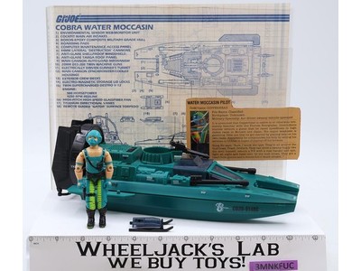 Cobra Water Moccasin W/Copperhead 100% Complete G.I. Joe 1984 Hasbro Vehicle