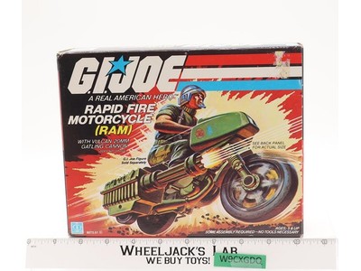 RAM Rapid Fire Motorcycle 100% Complete GI Joe 1982 Hasbro Action Figure Vehicle