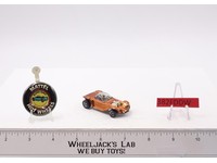 Beatnik Bandit Orange 1968 Hot Wheels Mattel Vtg Redline Ed Roth Revell w/Button