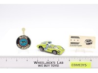 Porsche 917 Lime Green 1969 1970 Redline Hot Wheels Mattel Vtg w/Button & Decals