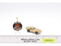Custom Corvette Gold 1968 Redline Hot Wheels Mattel Vintage RL w/ Button