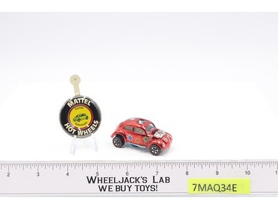 Custom Volkswagen Red 1967 1968 Hot Wheels Mattel Vintage Redline RL w/ Button