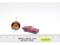 Custom Mustang Rose Pink WHITE INT 1968 Redline Hot Wheels Mattel Vtg w/ Button
