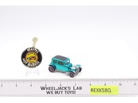 Classic '32 Ford Vicky Aqua 1968 1969 Hot Wheels Vtg Redline w/Button OPEN SHOCK