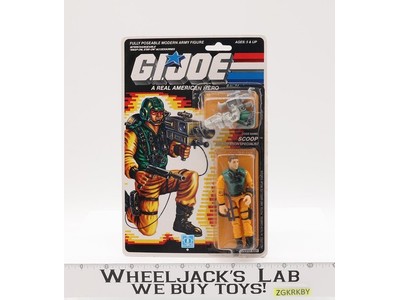 Scoop V1 100% Complete W/ 34 Cardback & Bubble G.I. Joe 1989 Hasbro Vintage