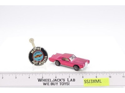 Custom Continental Mark III Rose 1968 1969 Hot Wheels Redline Mattel w/ Button