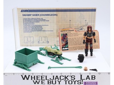 Zartan W/ Chameleon Swamp Skier GI Joe 1984 Hasbro Vintage Action Figure Vehicle