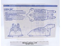 Cobra Rat 1991 ORIGINAL Instructions Blueprints G.I. Joe Hasbro Action Figure