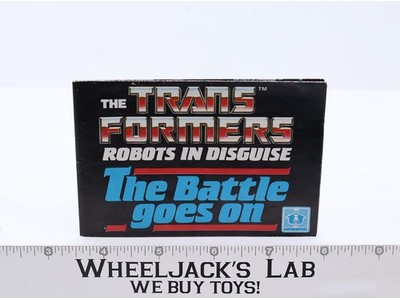 Robots In Disguise The Battle Goes On Poster 9x15 G1 Transformers 1985 Vintage