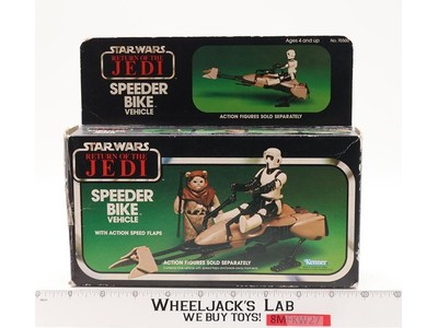 Speeder Bike 100% Complete W/Box Star Wars ROTJ 1983 Kenner Figure Vehicle