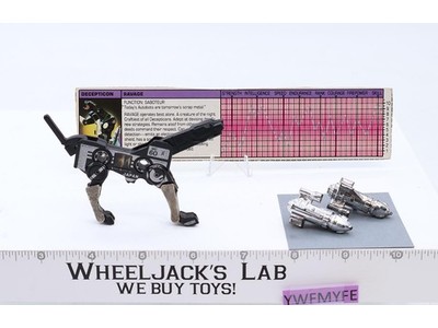 Ravage Cassette 100% Complete Vintage 1984 G1 Transformers Hasbro Action Figure