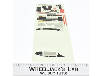 Jetfire #1 PARTIAL Decal Sticker Sheet G1 Transformers 1985 Vintage Hasbro