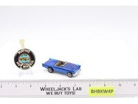 Classic '57 T-Bird Blue 1968 1969 Mattel Redline Hot Wheels Vintage RL w/ Button