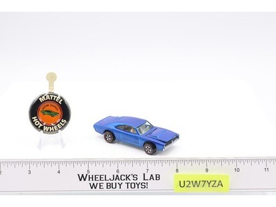 Custom Dodge Charger BLUE 1968 1969 Hot Wheels Mattel Vintage Redline RL