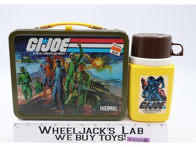 GI Joe Real American Hero Metal Lunch Box W/Thermos 1982 Thermos Brand