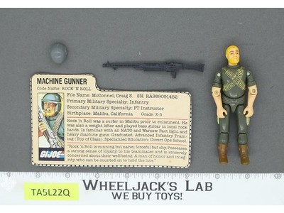 Rock' N Roll V1.5 Swivel Arms G.I. Joe 1983 Hasbro Vintage Action Figure