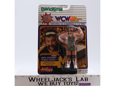 Rick Steiner WCW Wrestlign Bend-Ems 1990 JusToys Action Figure NEW SEALED