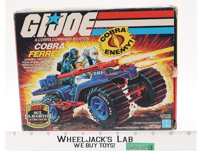Cobra Ferret ATV Vehicle 100% Complete W/Box GI Joe 1985 Action Figure Vintage