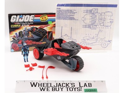Cobra Stun W/ Motor Viper 100% Complete W/Box GI Joe 1986 Hasbro Vintage Vehicle
