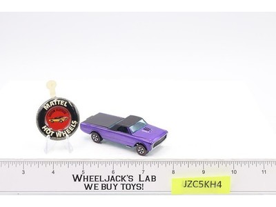 Custom Fleetside Purple 1967 1968 Hot Wheels Redline Mattel Vtg RL w/ Button HK