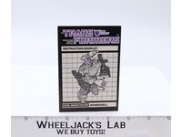 Bombshell Action Figure Instruction Manual Booklet 1985 Hasbro G1 Transformers