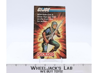 GI Joe Ride-Ons & Snow Toys Catalog Insert Pamphet Coleco 1983 Vintage