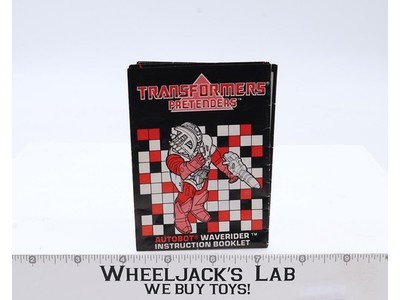 Waverider Action Figure Instruction Manual Booklet 1987 G1 Transformers