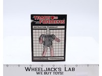 Powerdasher Drill Action Figure Instruction Manual Booklet 1985 G1 Transformers