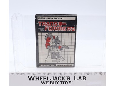 Ultra Magnus Instructions Manual Booklet 1986 Vintage Hasbro G1 Transformers