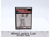 Blurr Instructions Manual Booklet 1986 Hasbro G1 Transformers Vintage