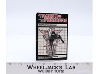 Snarl Action Figure Instruction Manual Booklet 1985 Hasbro G1 Transformers