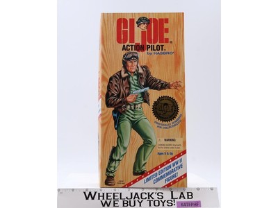 Action Pilot WWII Limited Edition Brown GI Joe 1995 Hasbro 12" Action Figure NEW
