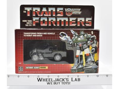 Hound NR MINT FIG UNUSED STICKERS MIB 100% Complete 1985 Vintage G1 Transformers