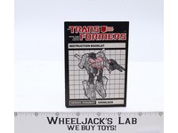 Grimlock Instruction Manual Booklet 1985 Hasbro G1 Transformers