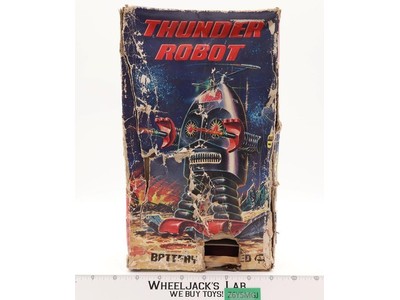 Battery Operated Thunder Robot W/ Propeller + Box 1960s Asakusa Vintage