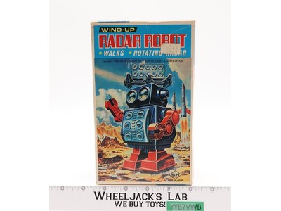 Wind-Up Radar Robot WORKS W/ Box 1970s SH Japan Vintage Robot