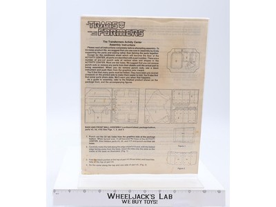 Activity Center Assembly Instructions Manual 1985 Hasbro G1 Transformers