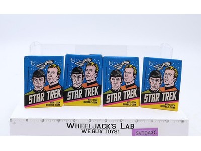 Lot of 4 Trading Card Packs W/ Bubble Gum Star Trek 1976 Topps NEW SEALED