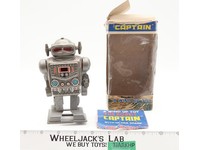 No. 2121 The Robot Captain W/ Box Yone Japan Tin Clockwork Wind-Up Robot