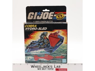 Cobra Hydro-Sled 100% Complete W/Box GI Joe 1986 Hasbro Action Figure Vehicle