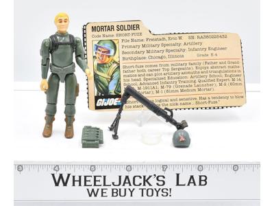 Short Fuze Mortar Soldier V1 Straight Arm #2 Complete GI Joe 1983 Hasbro Vintage