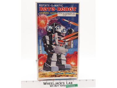 Battery Operated Rotate-O-Matic Roto Robot 1970s Horikawa Japan Vintage Robot