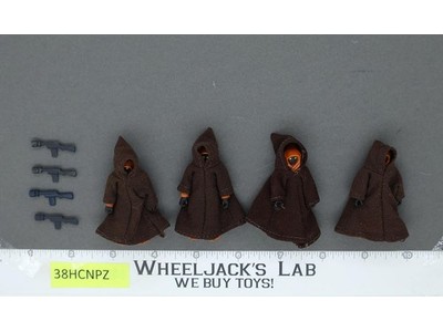 Lot of 4 Jawas 100% Complete Star Wars 1977 Vintage Kenner Figures No REPRO