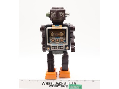 Battery Operated Mr. Zerox Attacking Martian Tin Robot 1960s Horikawa Japan