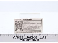Thundercracker Mail Away Tech Spec 1986 G1 Transformers Vintage Hasbro RARE