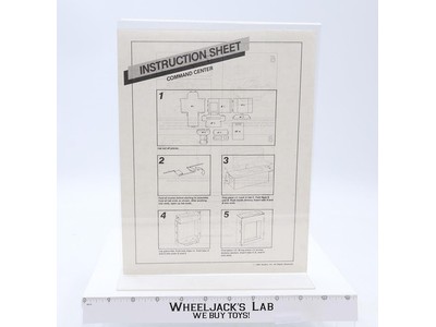 Command Center Assembly Instructions Manual 1985 Hasbro G1 Transformers