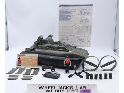 Killer W.H.A.L.E. Hovercraft W/ Cutter Complete UNBROKEN GI Joe WHITE WHEELS