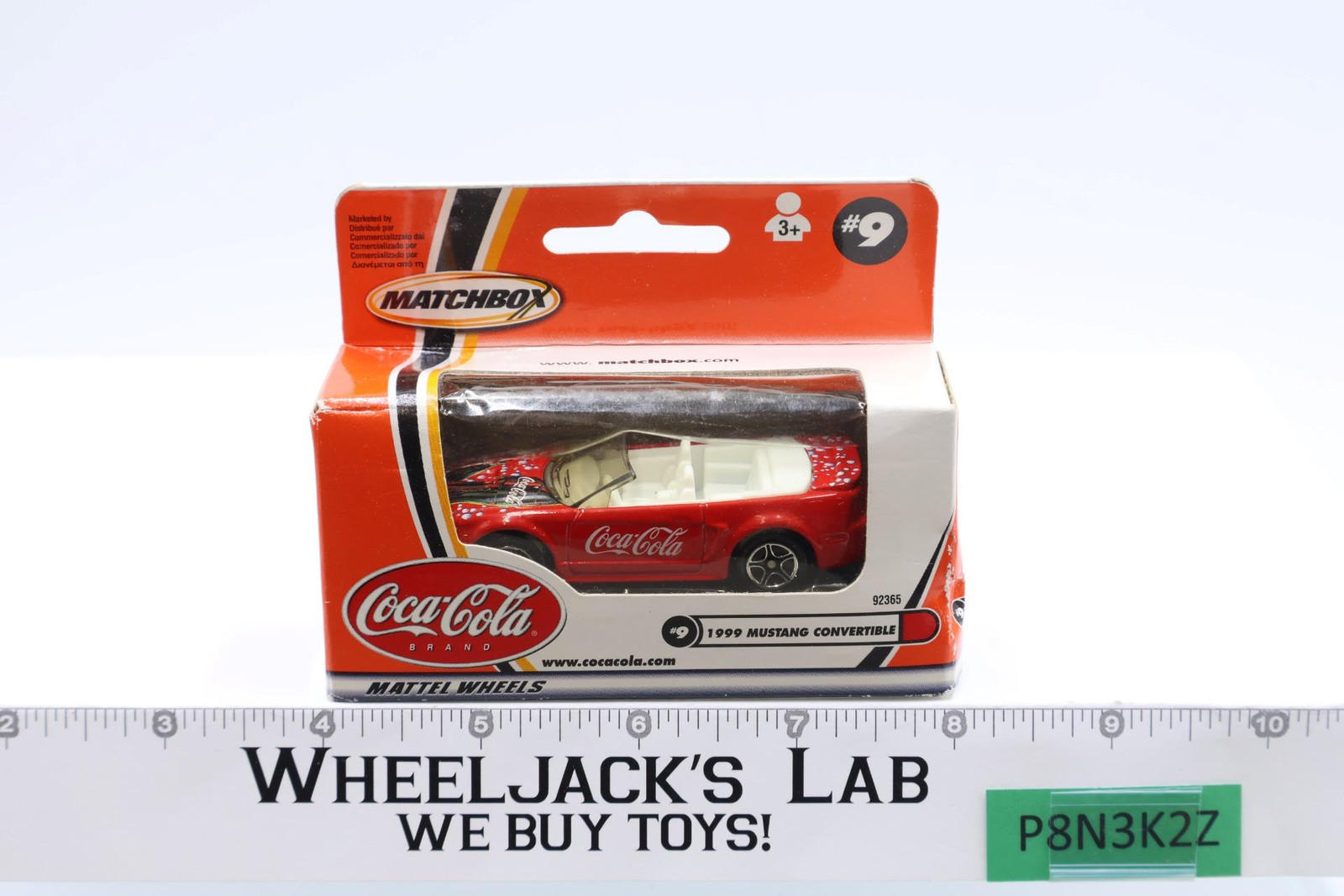 1999 Mustang Convertible 2000 Matchbox Coca-Cola #92365 Red NEW MISB