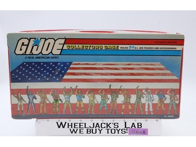 GI Joe Collectors Case 24 Action Figures W/ 2 TRAYS 1984 Tara Toy Corp Hasbro