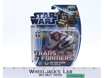 Obi Wan Kenobi to Jedi Starfighter Transformers Star Wars Hasbro NEW SEALED